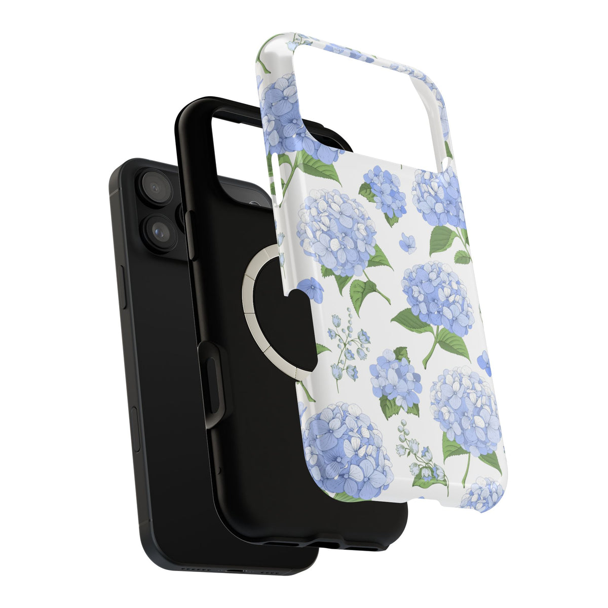 Bluebell Hydrangea Floral Magnetic Phone Case