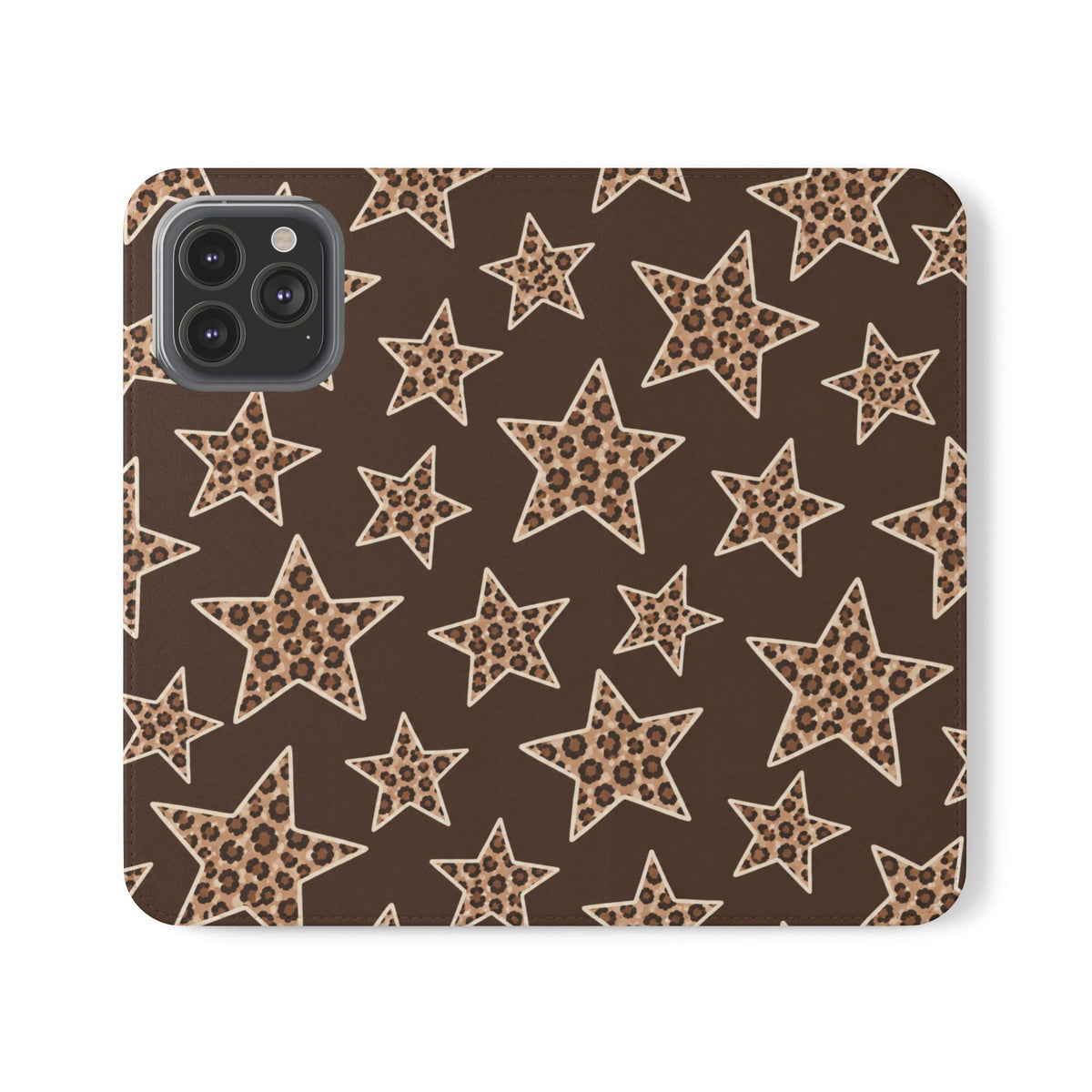 Starstruck Leopard Flip Wallet Phone Case