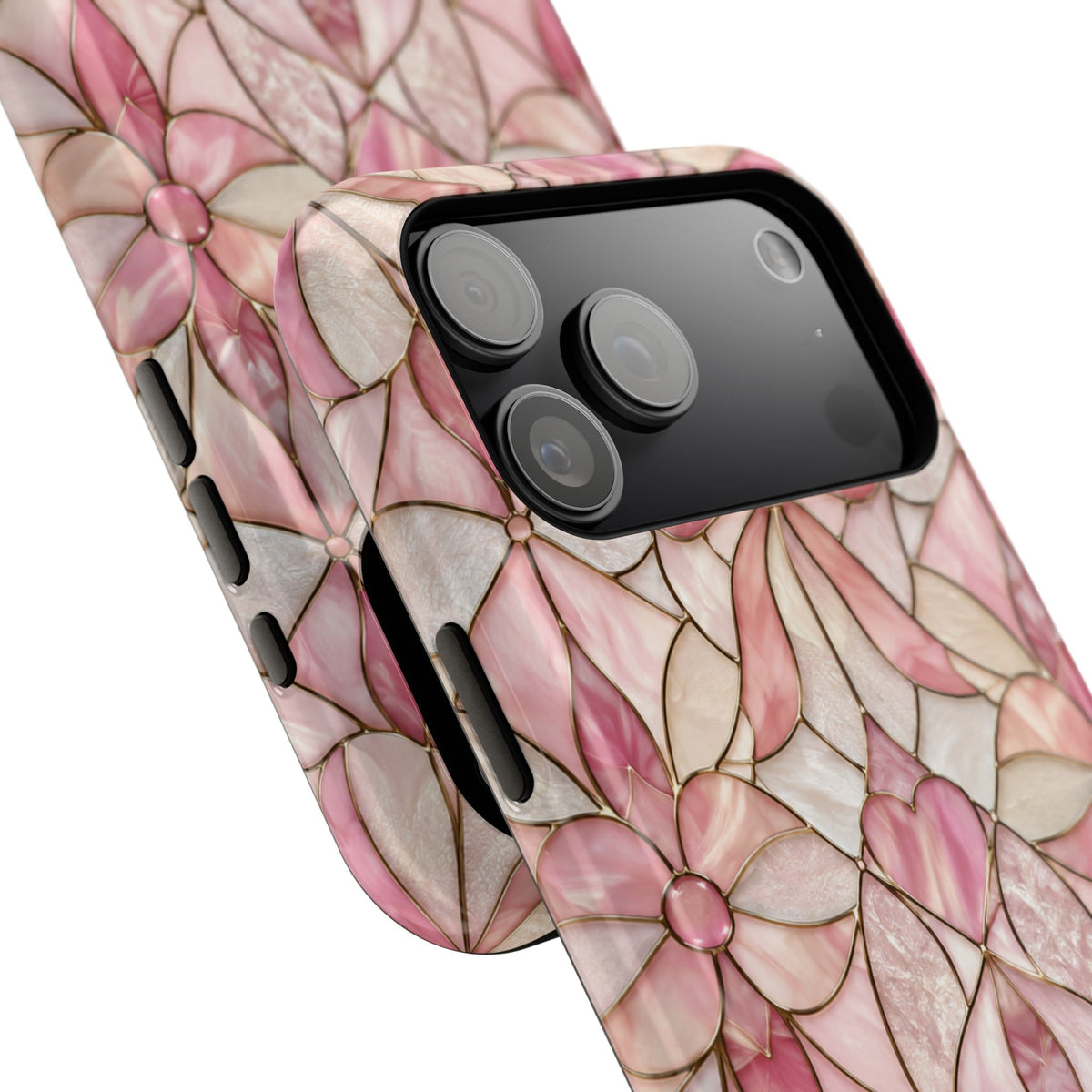 Bow and Bloom Pink Stained Glass Magnetic Phone Case