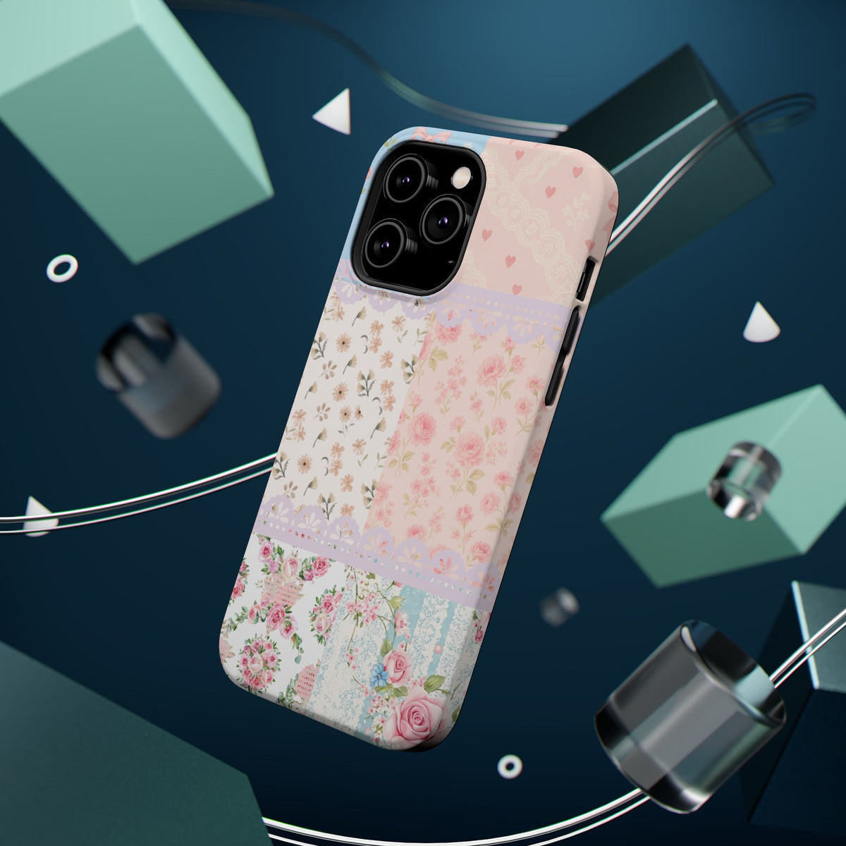 Patchwork Petals Magnetic Phone Case