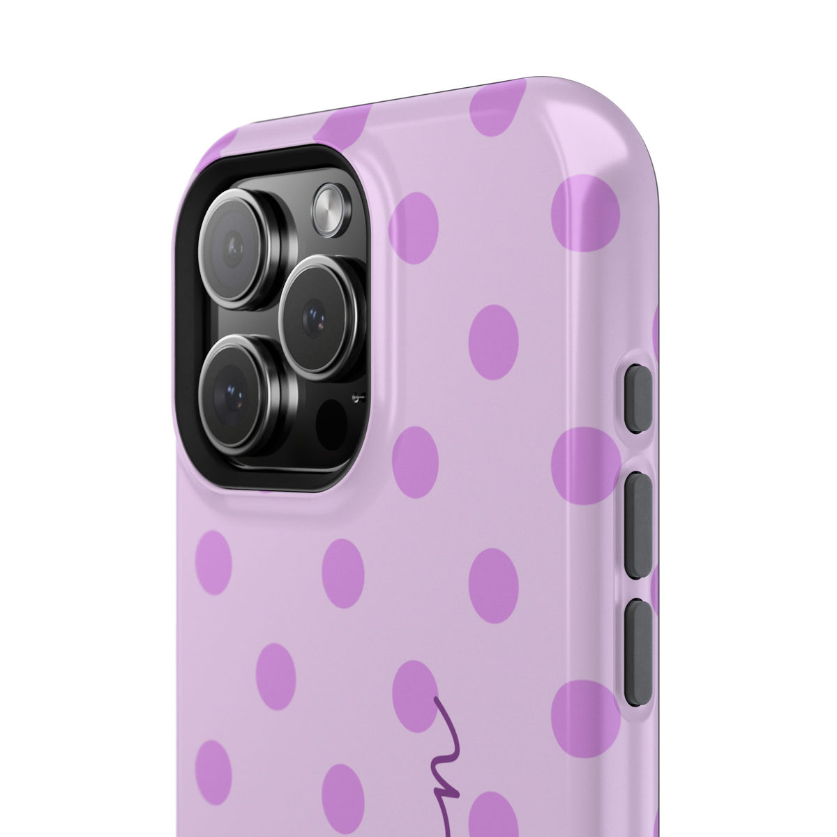 Lovely LavenderPolka Dot Magnetic Phone Case (Personalized)