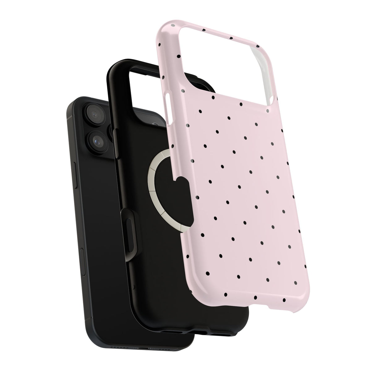 Pink Pirouette Polka Dot Magnetic Phone Case (Not Personalized)