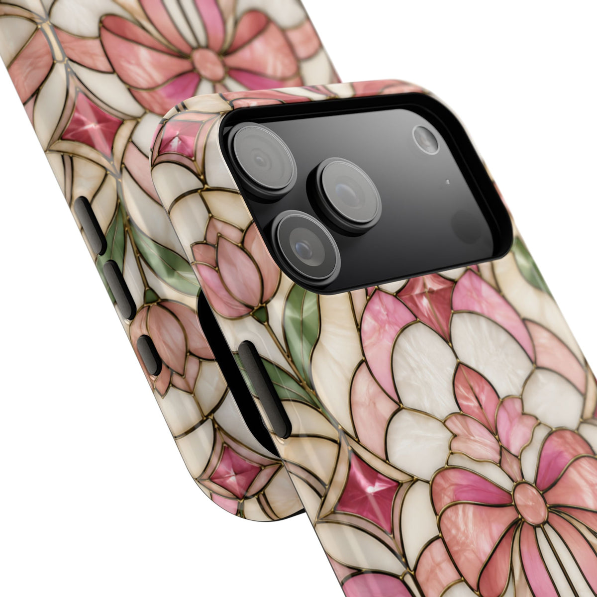 Blush Cathedral Floral Stained-Glass Magnetic Phone Case