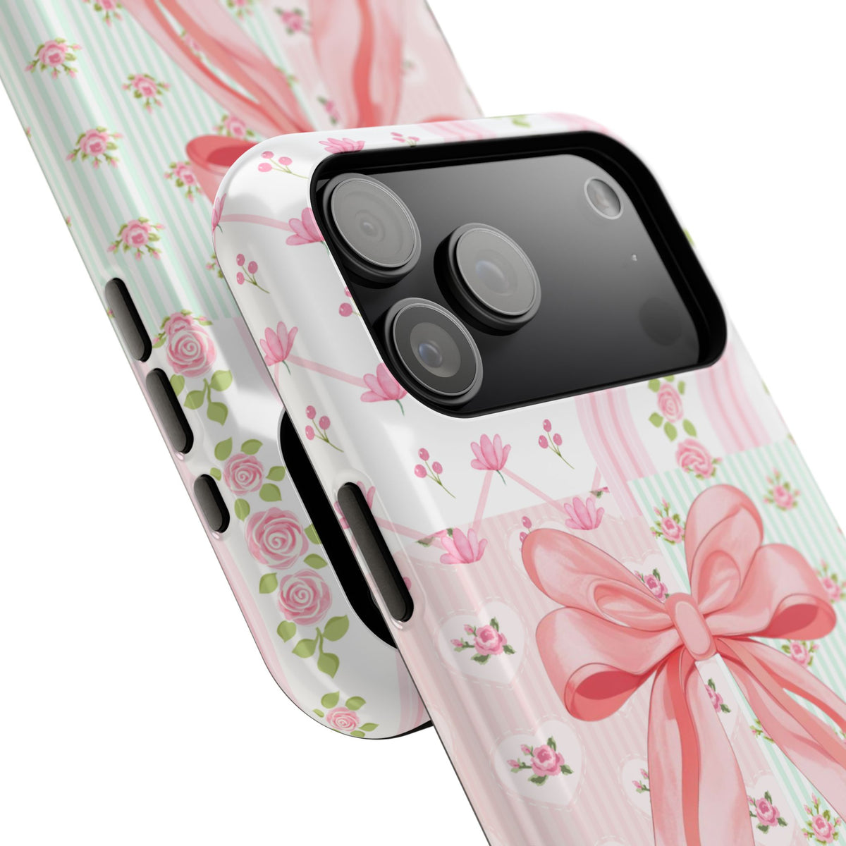 Rosey Ribbon Coquette Bow Magnetic Impact-Resistant Phone Case (Personalized)