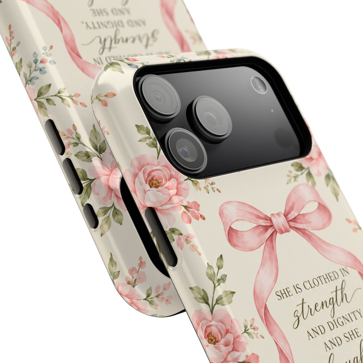 Strength & Grace Floral Scripture Magnetic Phone Case