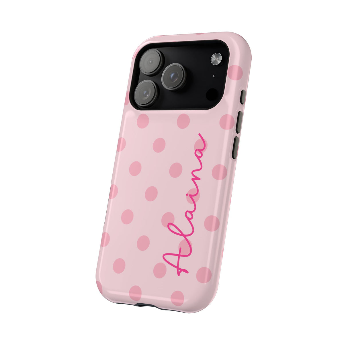 Pretty in Pink Polka Dot Magnetic Impact Case (Personalized)