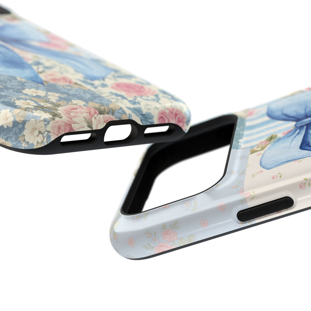 Blue Belle Vintage Floral Patchwork Magnetic Phone Case