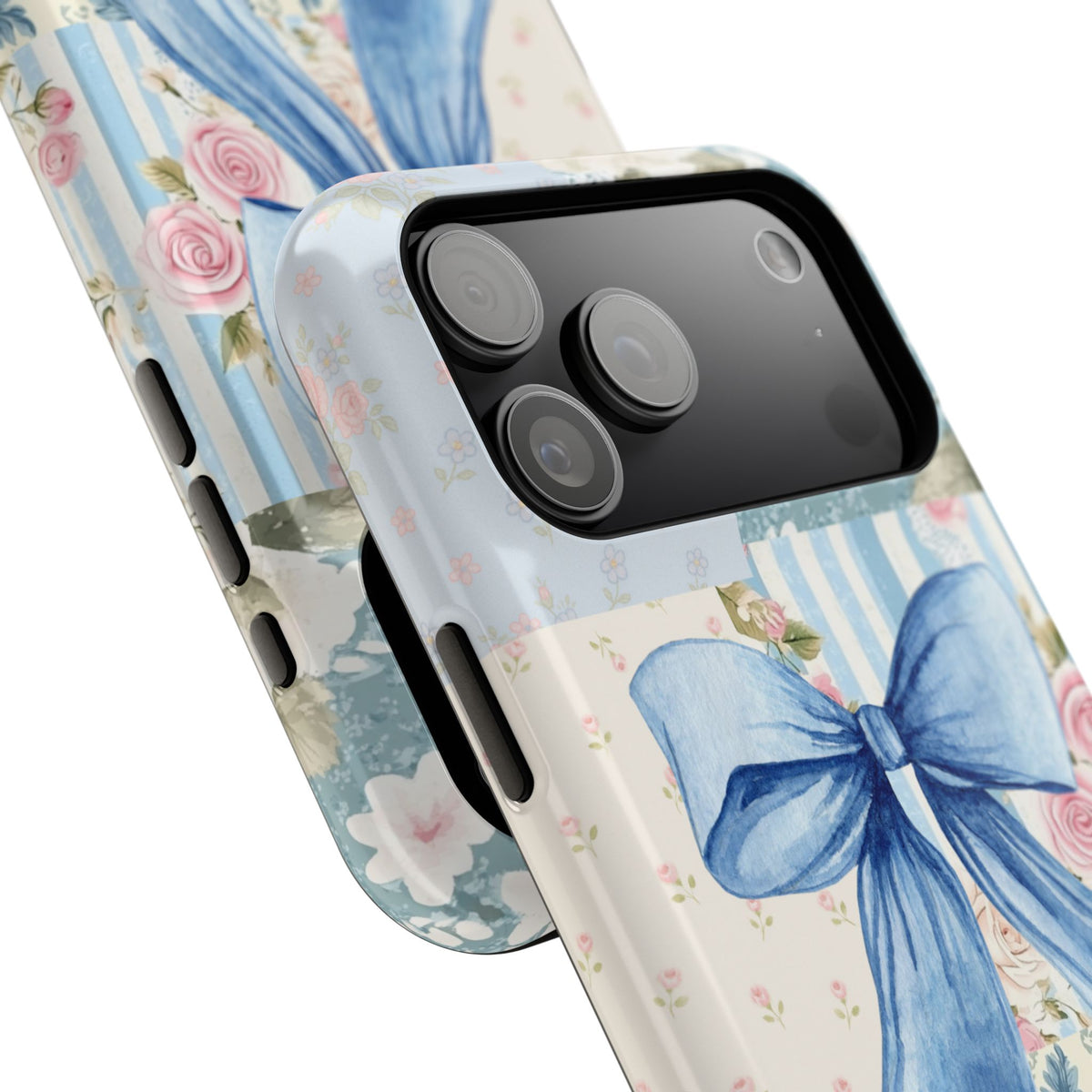 Blue Belle Vintage Floral Patchwork Magnetic Phone Case