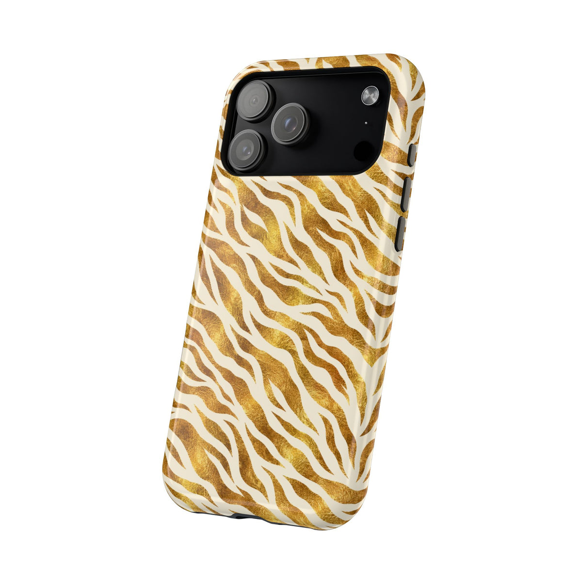 Golden Safari Zebra Print Magnetic Phone Case