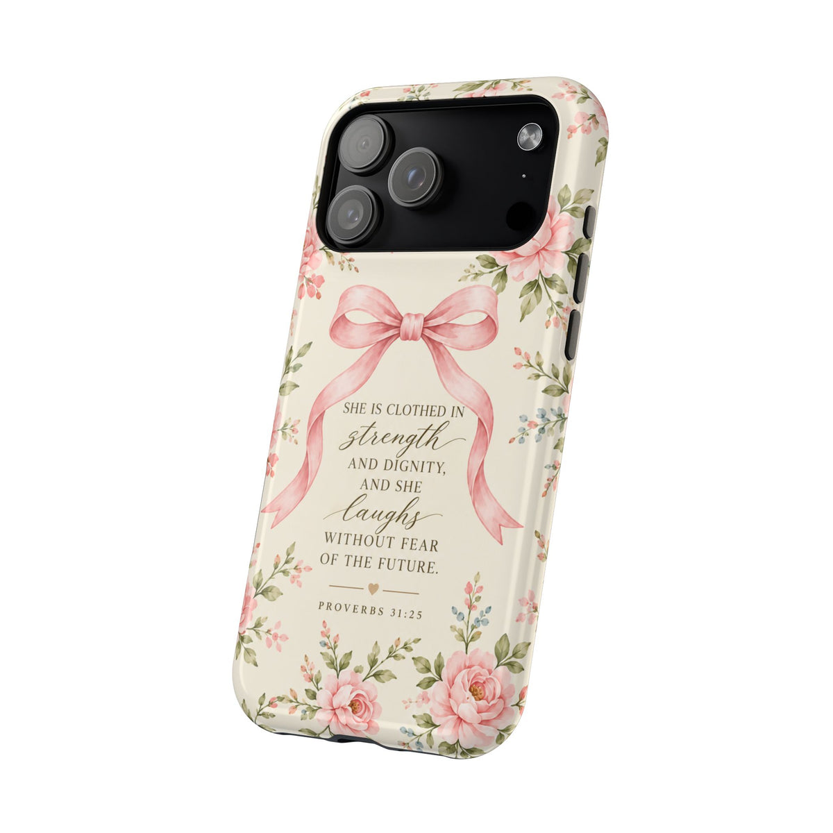 Strength & Grace Floral Scripture Magnetic Phone Case