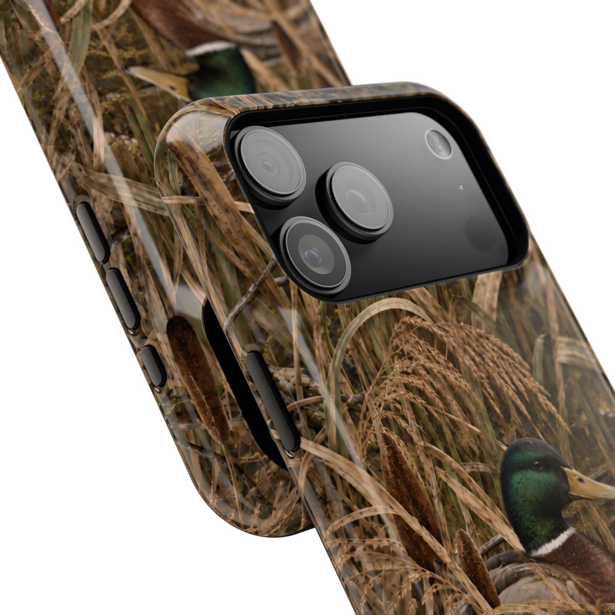 Duck Blind Camouflage Magnetic Phone Case — Impact-Resistant, Hunting Marsh Design