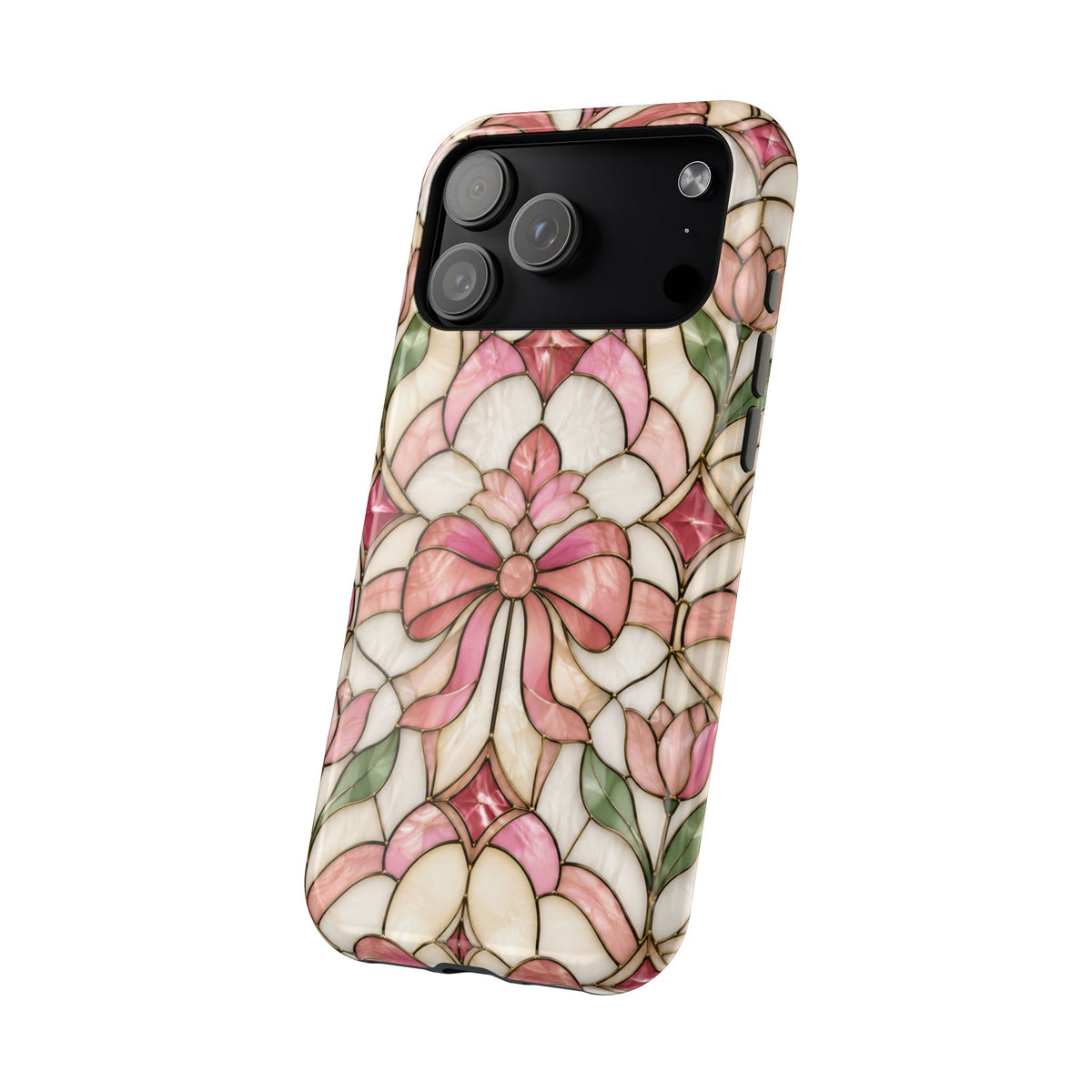 Blush Cathedral Floral Stained-Glass Magnetic Phone Case