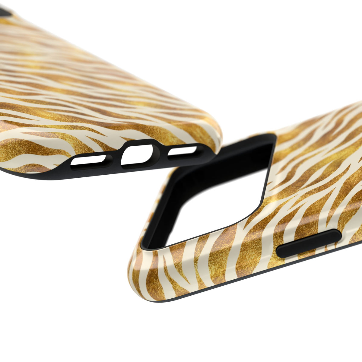 Golden Safari Zebra Print Magnetic Phone Case