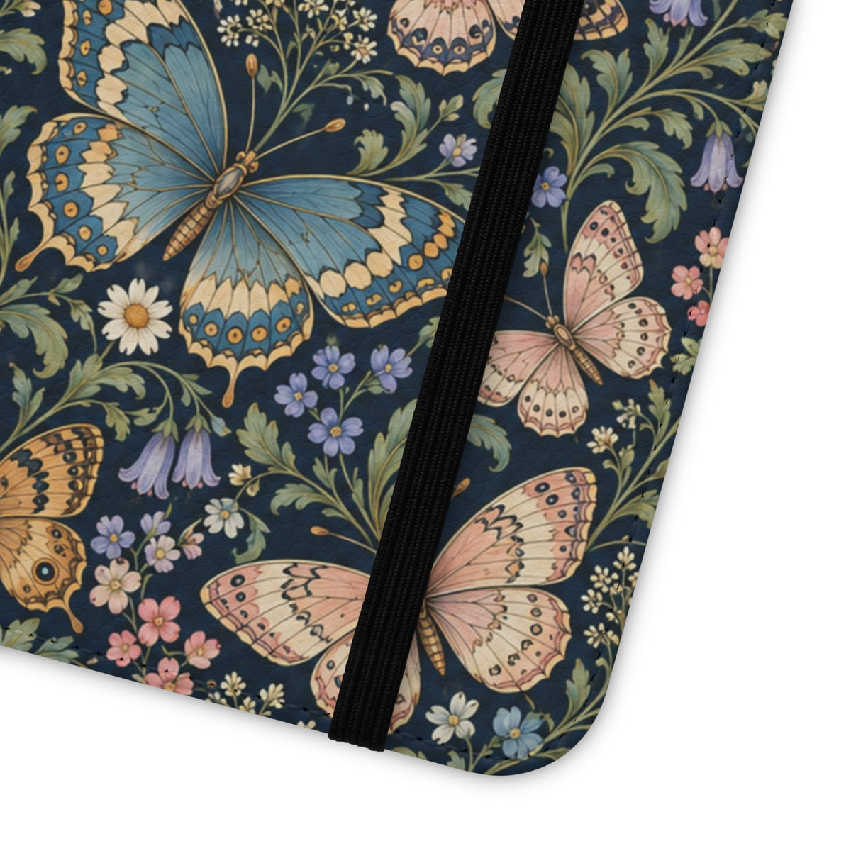 Midnight Flutter Flip Wallet Phone Case