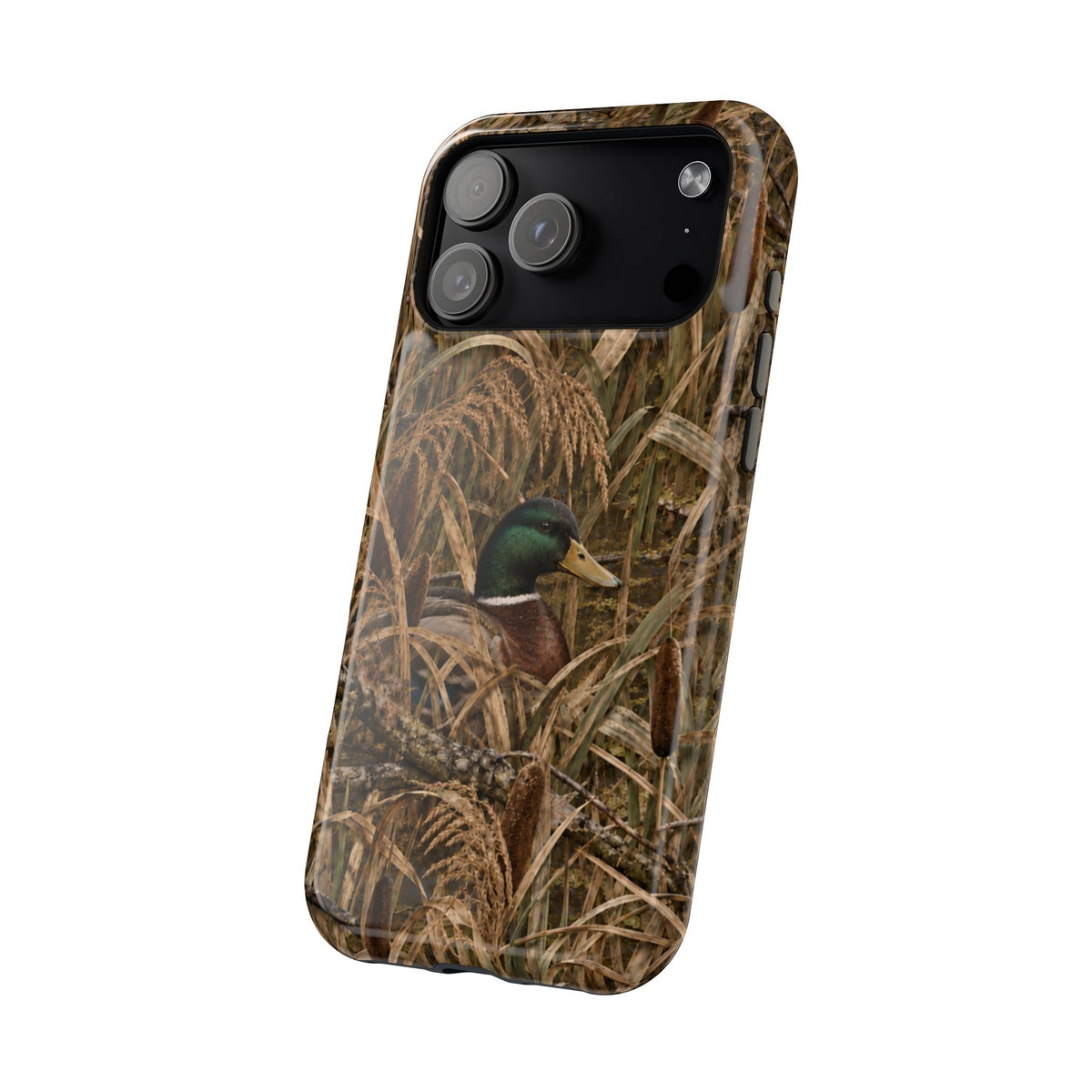 Duck Blind Camouflage Magnetic Phone Case — Impact-Resistant, Hunting Marsh Design