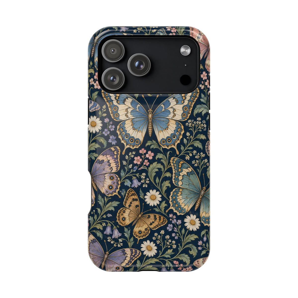 Midnight Flutter Butterfly Floral Magnetic Phone Case