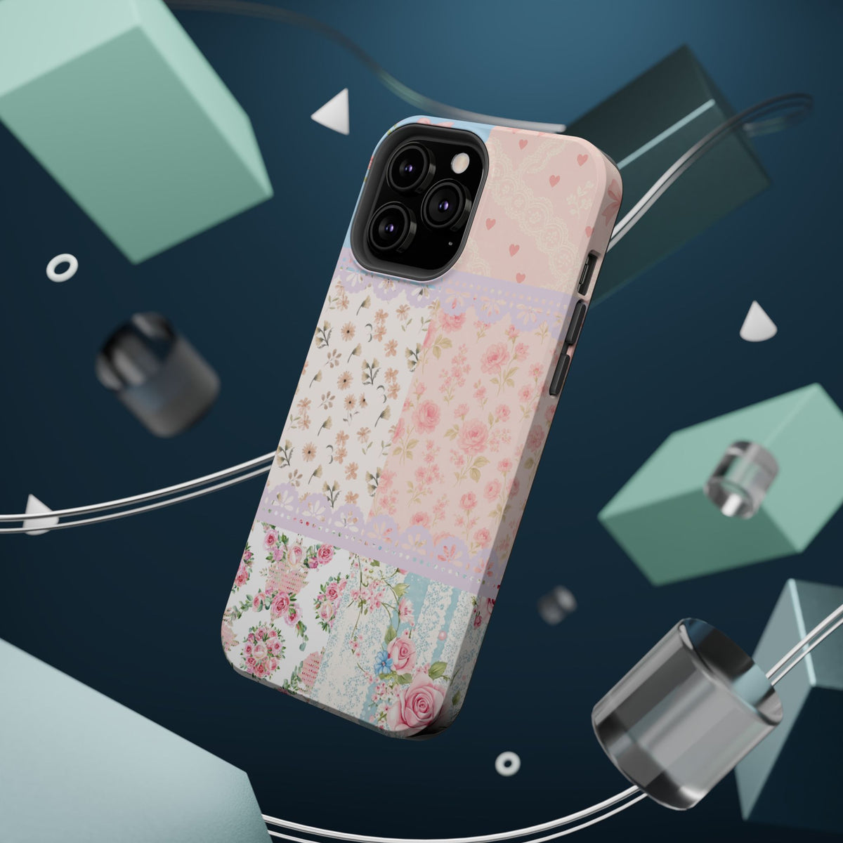 Patchwork Petals Magnetic Phone Case