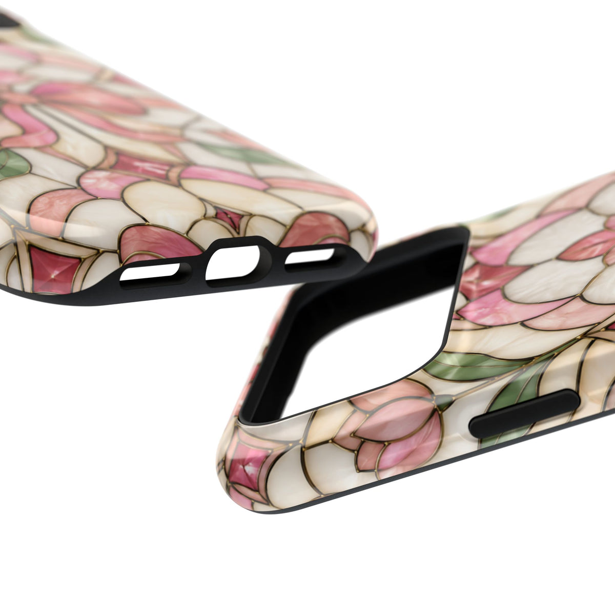 Blush Cathedral Floral Stained-Glass Magnetic Phone Case