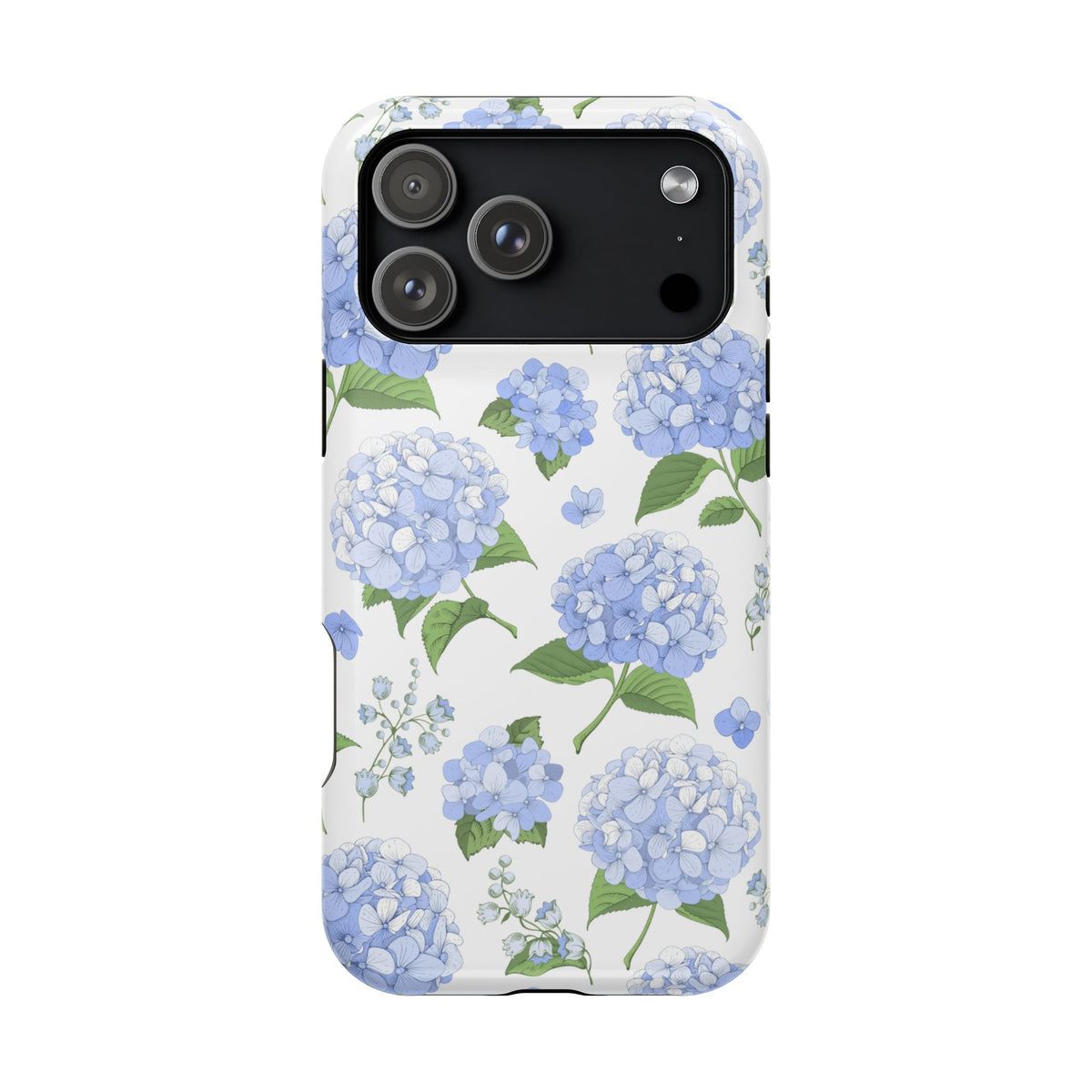 Bluebell Hydrangea Floral Magnetic Phone Case