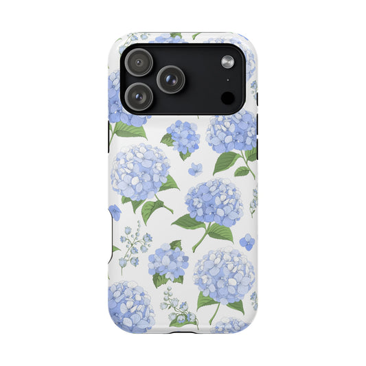 Bluebell Hydrangea Floral Magnetic Phone Case