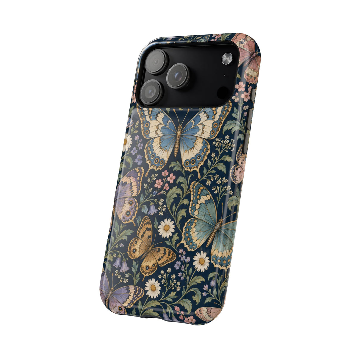 Midnight Flutter Butterfly Floral Magnetic Phone Case