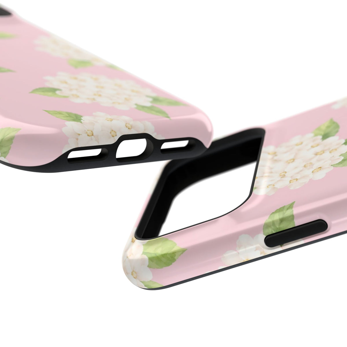 Blushing Hydrangea Floral Magnetic Phone Case