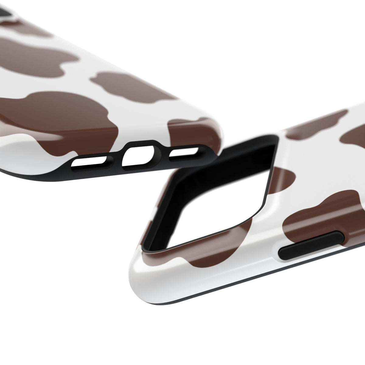 Mocha Moo Cow Print Magnetic Phone Case