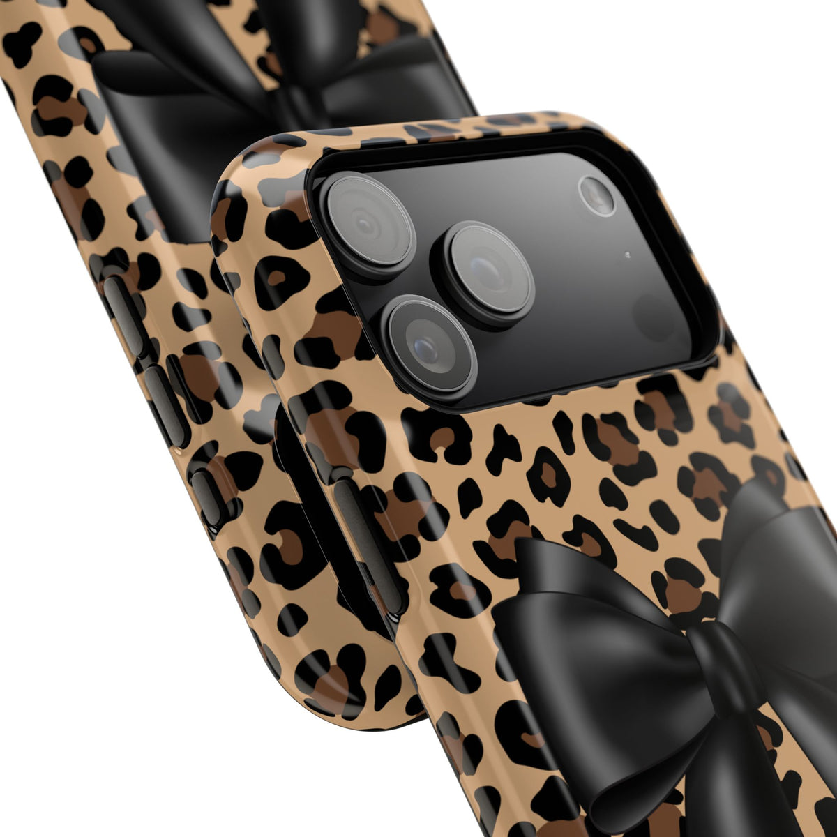 Bow Wild Leopard Print Magnetic Phone Case