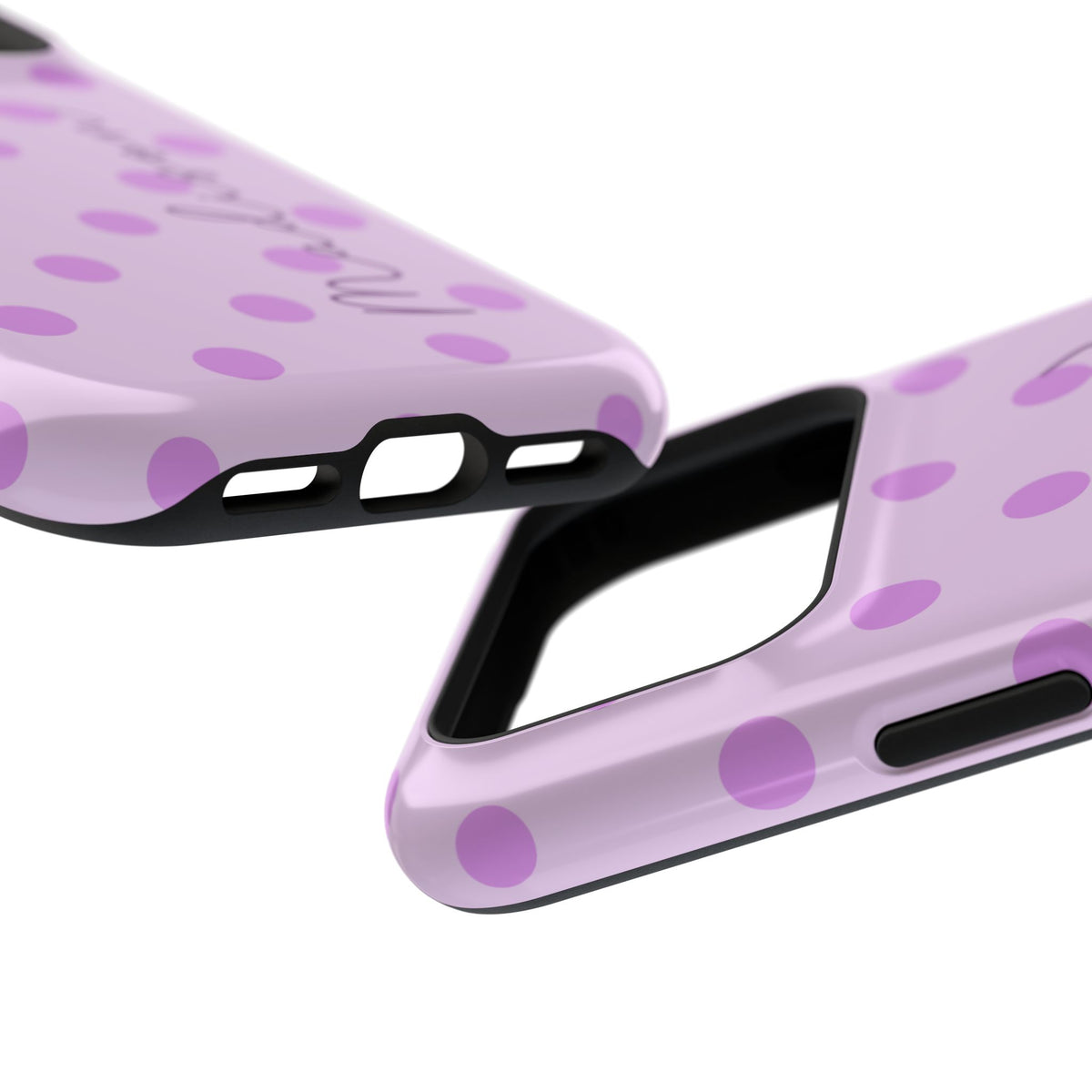 Lovely LavenderPolka Dot Magnetic Phone Case (Personalized)