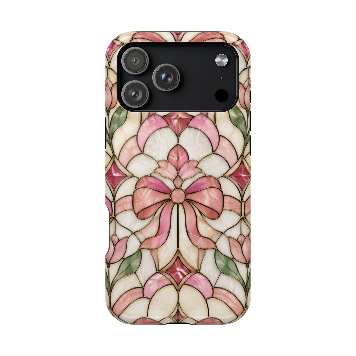 Blush Cathedral Floral Stained-Glass Magnetic Phone Case