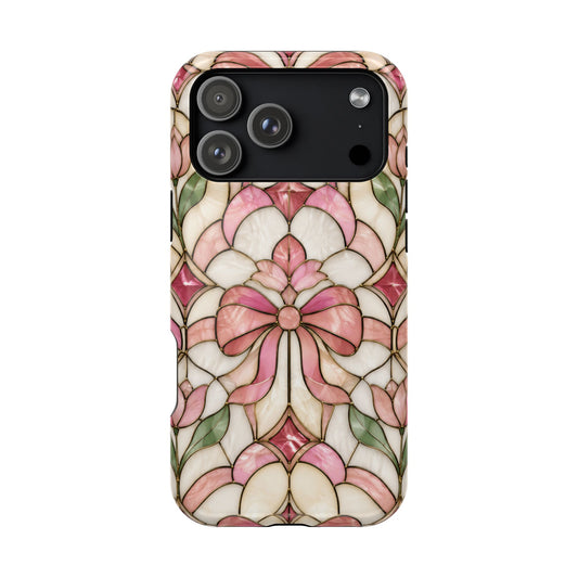 Blush Cathedral Floral Stained-Glass Magnetic Phone Case
