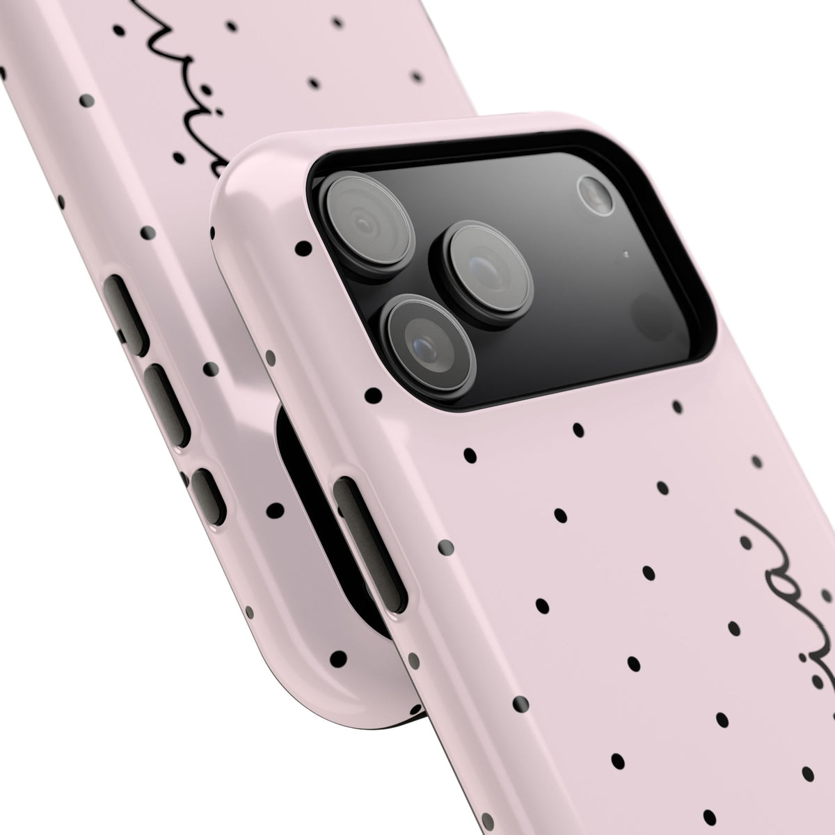 Pink Pirouette Polka Dot Magnetic Phone Case (Personalized)