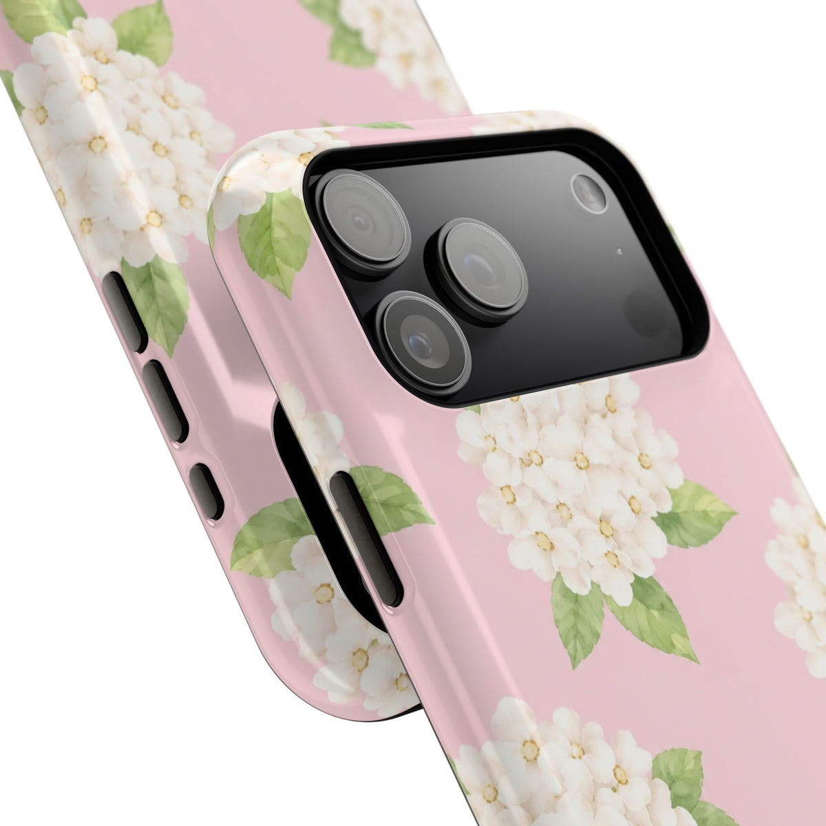 Blushing Hydrangea Floral Magnetic Phone Case
