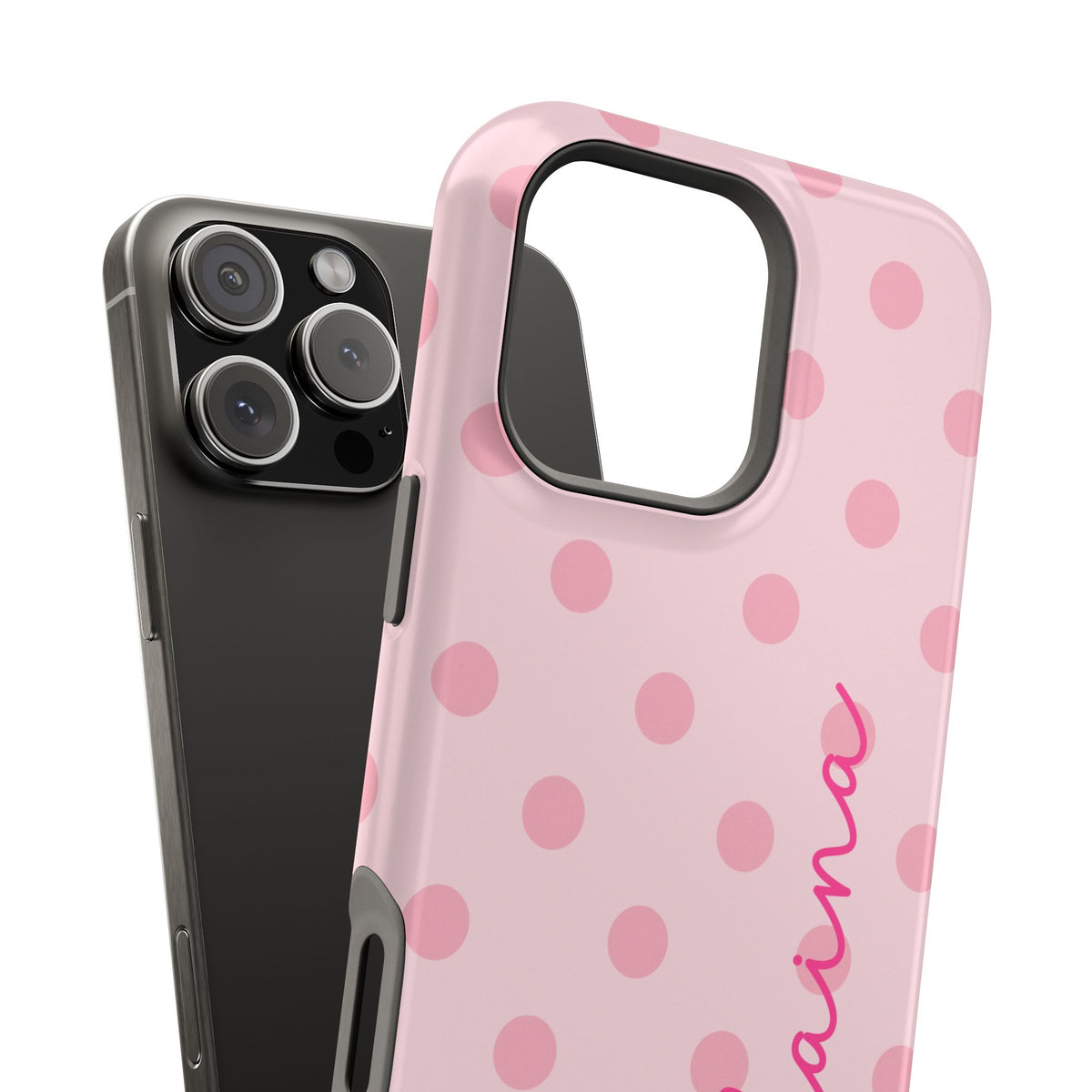 Pretty in Pink Polka Dot Magnetic Impact Case (Personalized)
