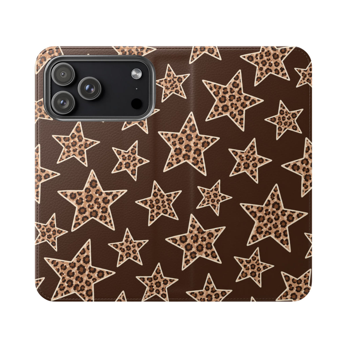 Starstruck Leopard Flip Wallet Phone Case