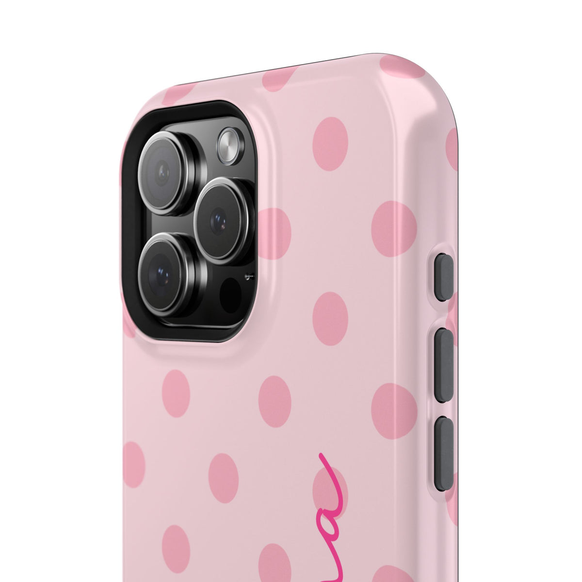 Pretty in Pink Polka Dot Magnetic Impact Case (Personalized)