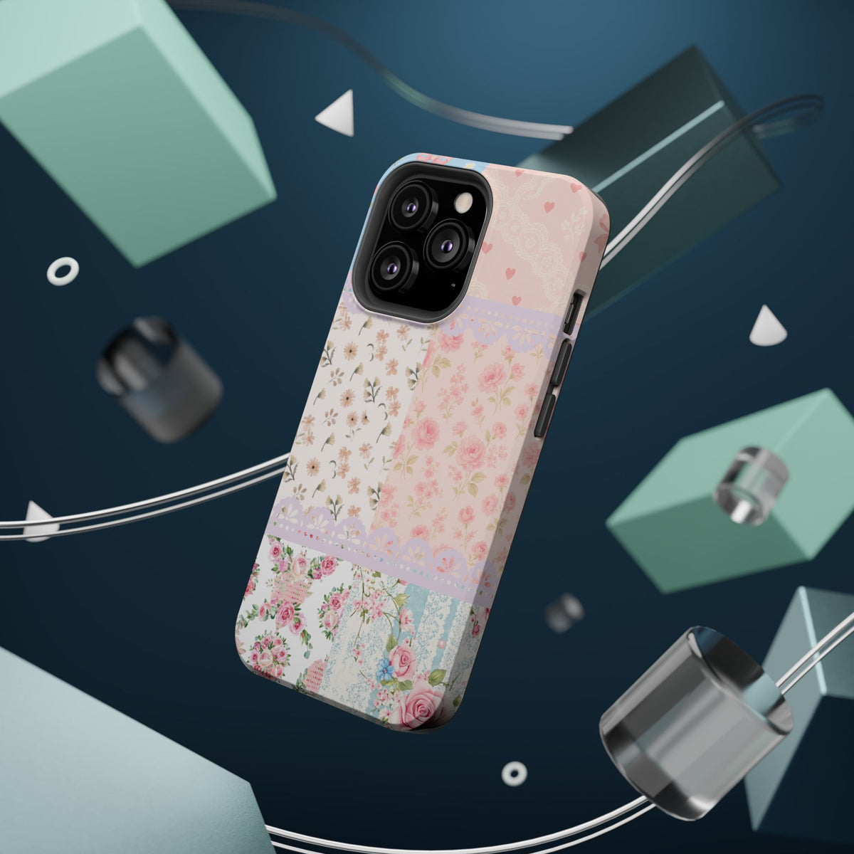Patchwork Petals Magnetic Phone Case