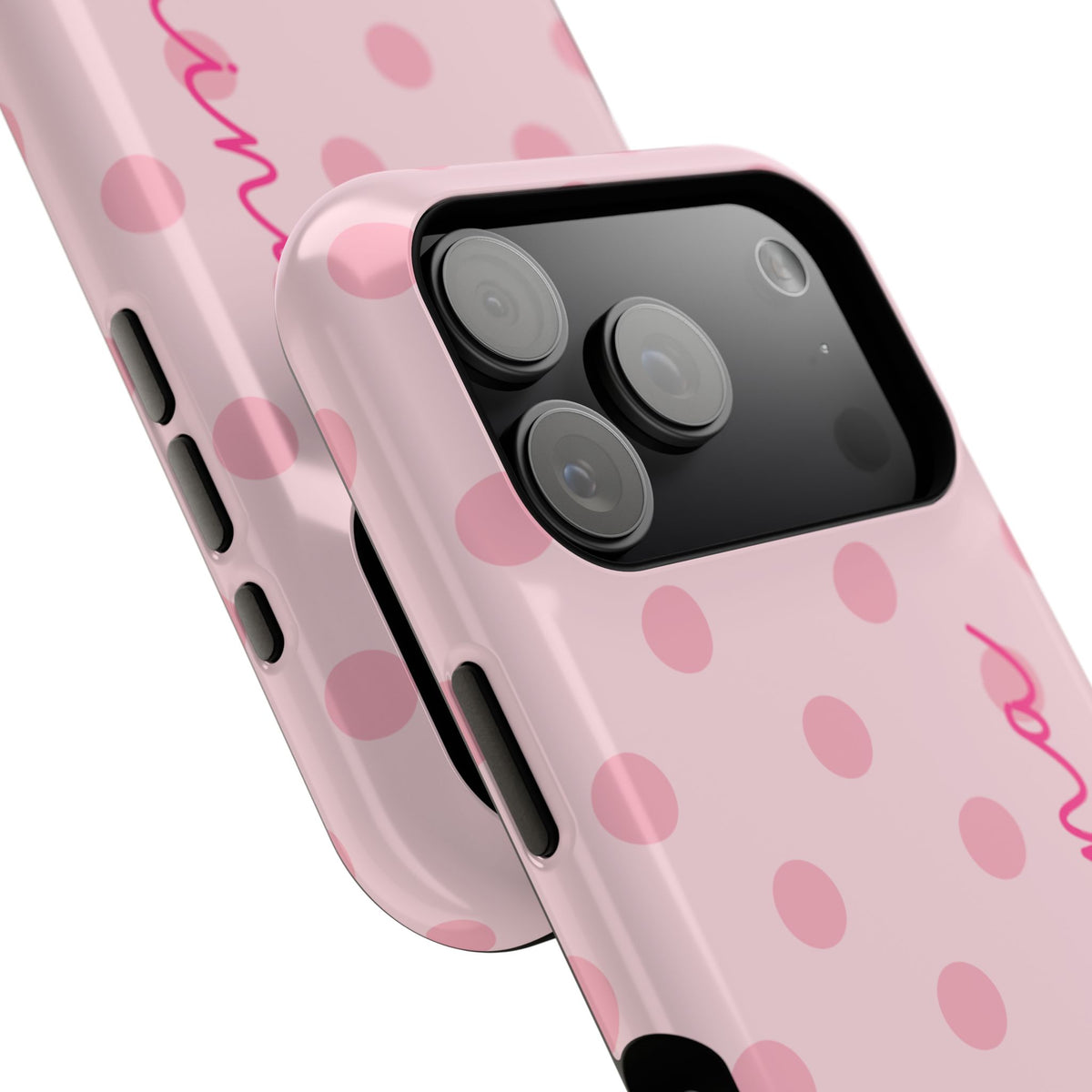 Pretty in Pink Polka Dot Magnetic Impact Case (Personalized)