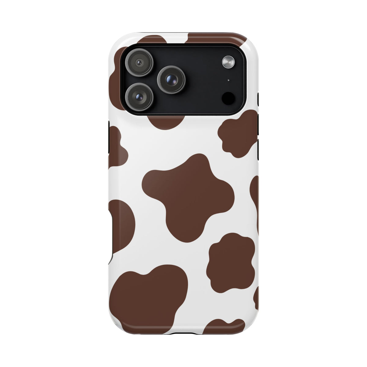 Mocha Moo Cow Print Magnetic Phone Case