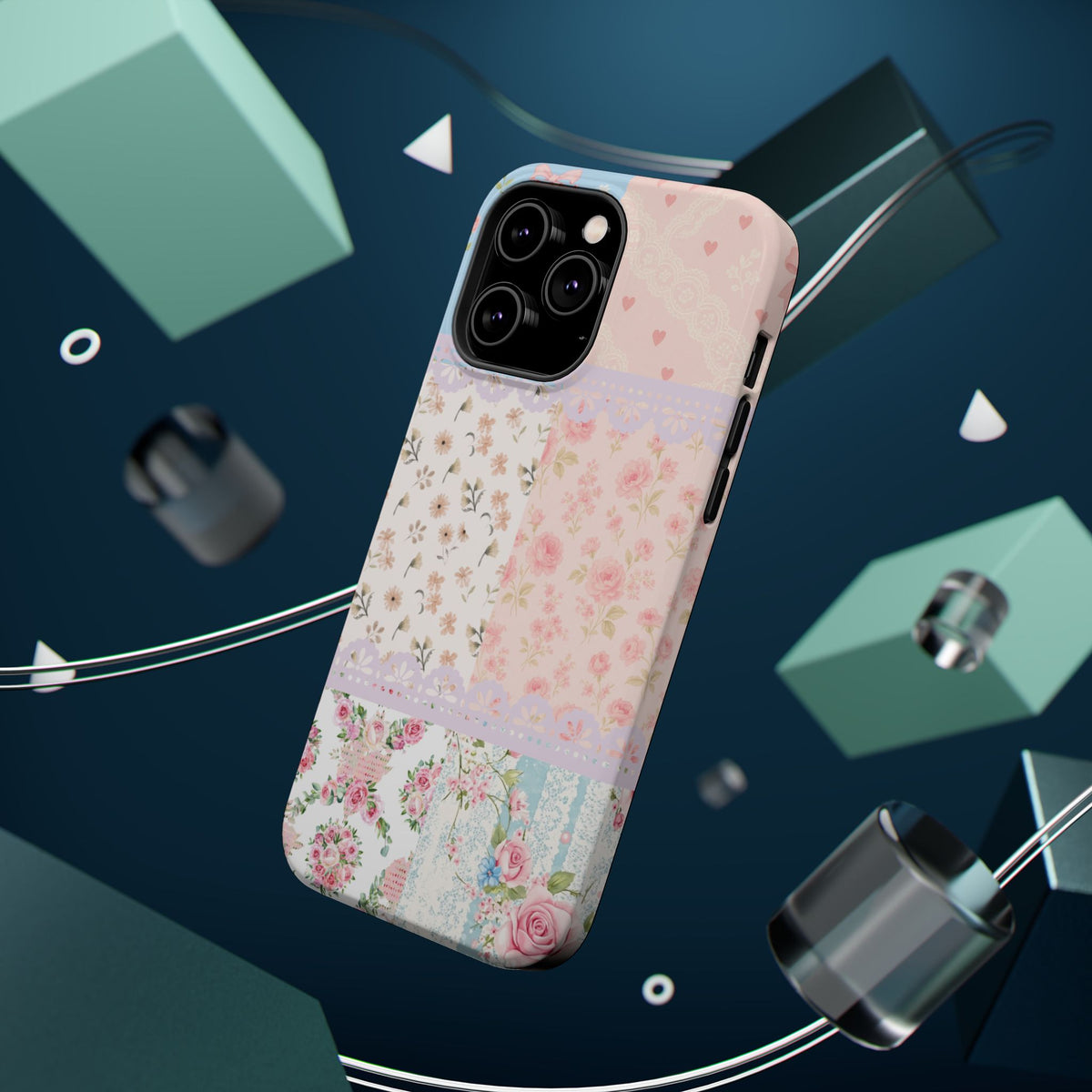 Patchwork Petals Magnetic Phone Case