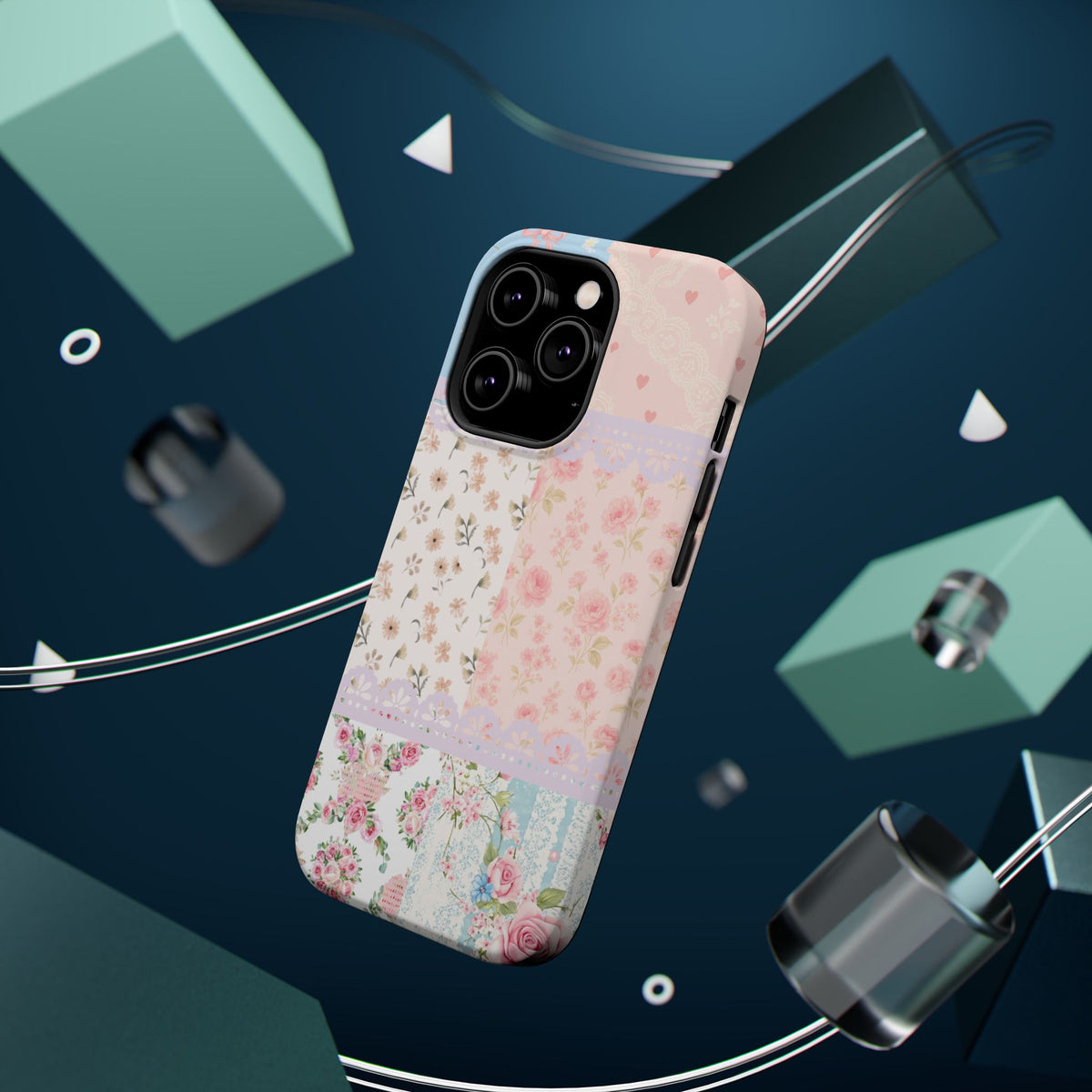 Patchwork Petals Magnetic Phone Case