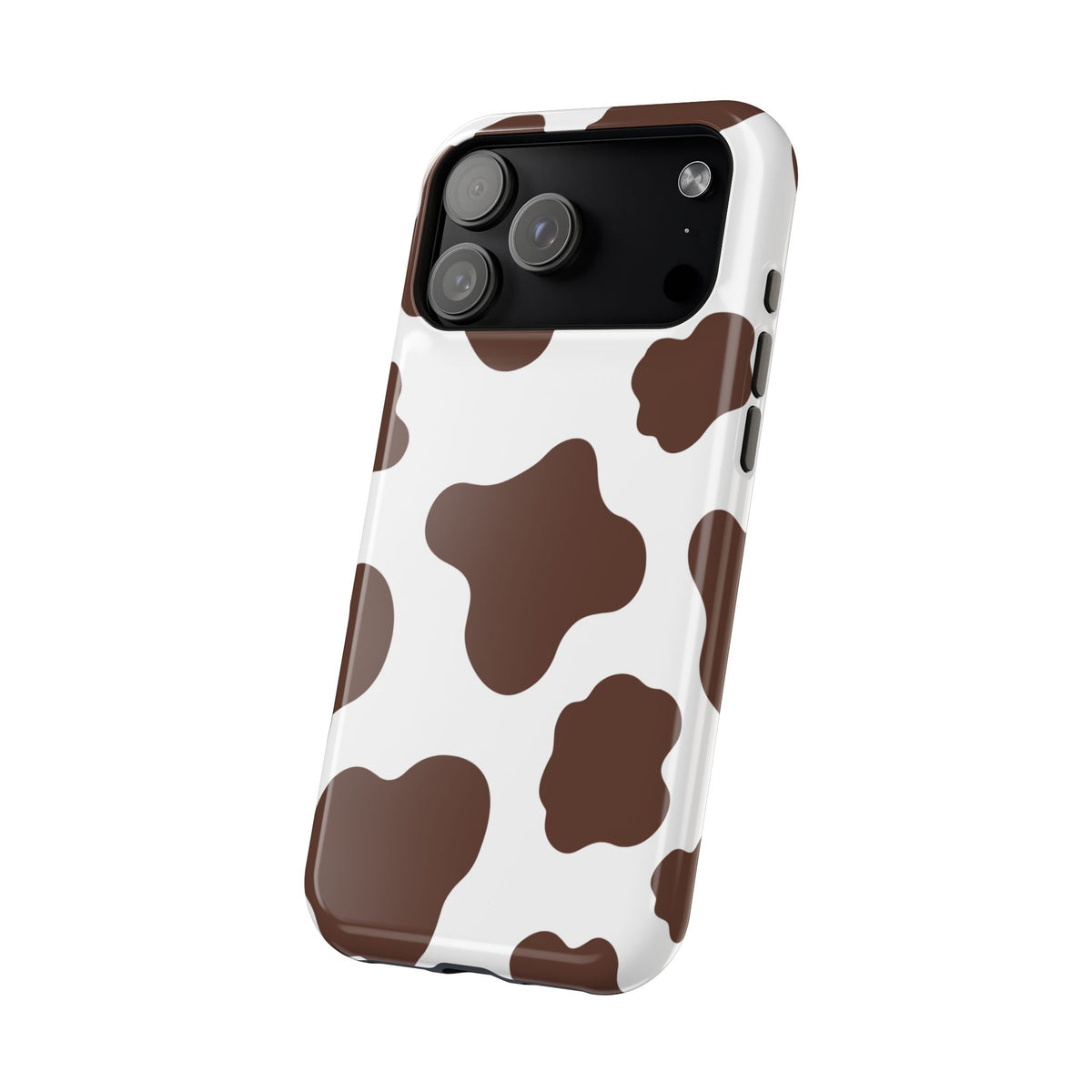 Mocha Moo Cow Print Magnetic Phone Case