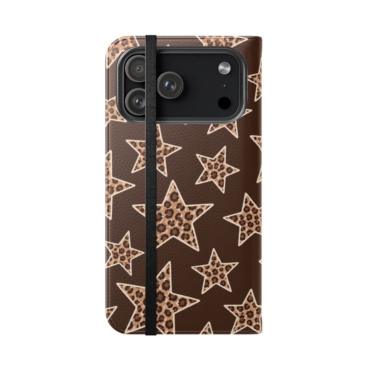 Starstruck Leopard Flip Wallet Phone Case