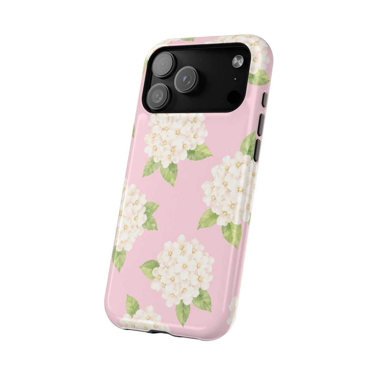 Blushing Hydrangea Floral Magnetic Phone Case
